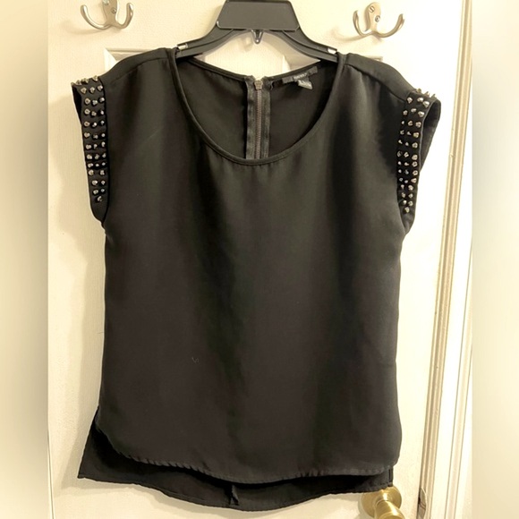 Ann Taylor Tops - FOREVER 21 Elegant Gold Stud Blouse Top Sz S